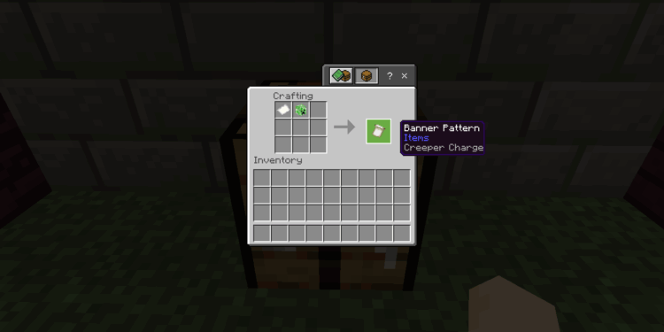 Cara membuat creeper charge banner pattern di minecraft