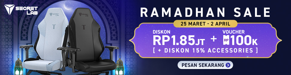 Secretlab Adakan Diskon Hingga Rp1.85 Juta di Tokopedia