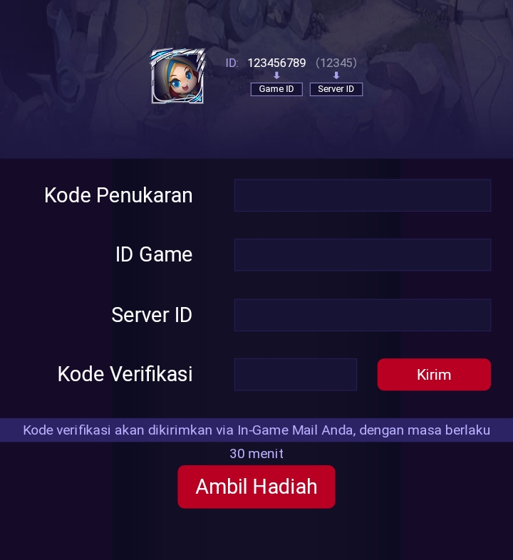 Kode redeem Mobile Legends