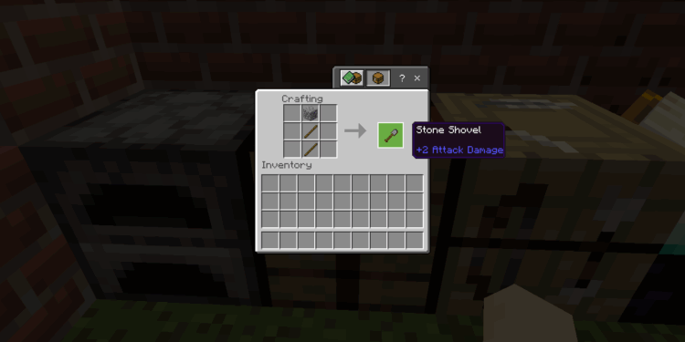 How to make a stone shovel in minecraft