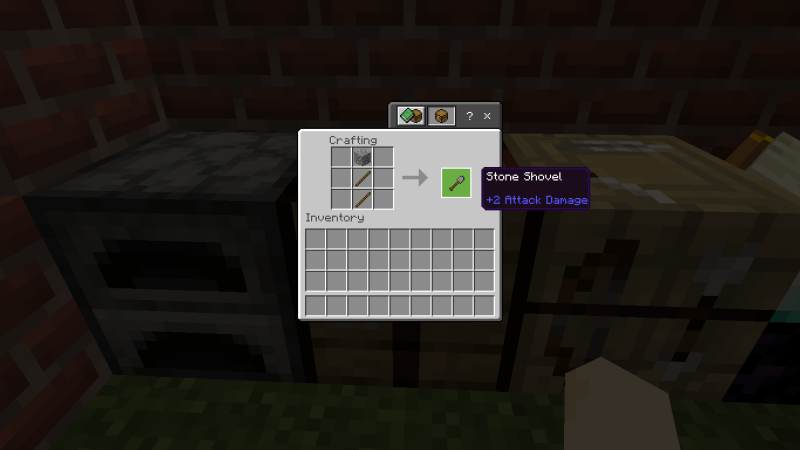How to make a stone shovel in Minecraft