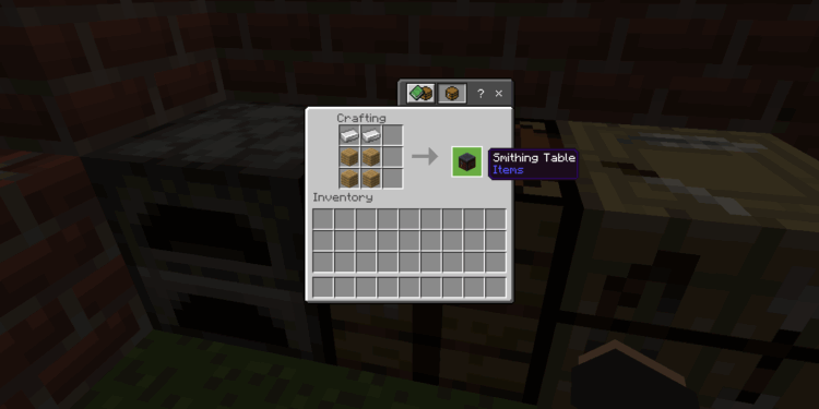 Cara membuat smithing table di minecraft