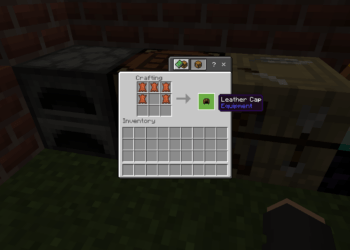 Cara membuat leather cap di minecraft