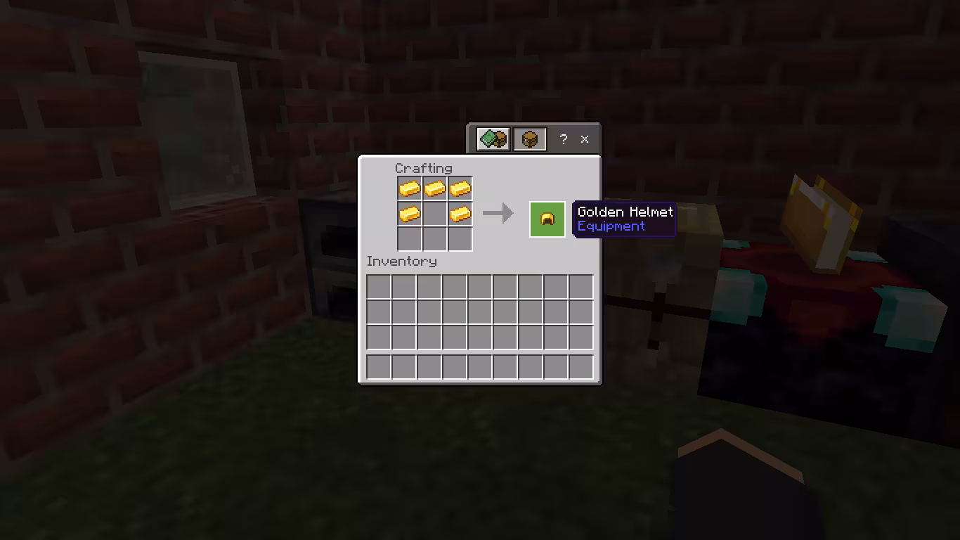 Cara Membuat Golden Helmet di Minecraft 6 Cara Membuat Golden Helmet di Minecraft
