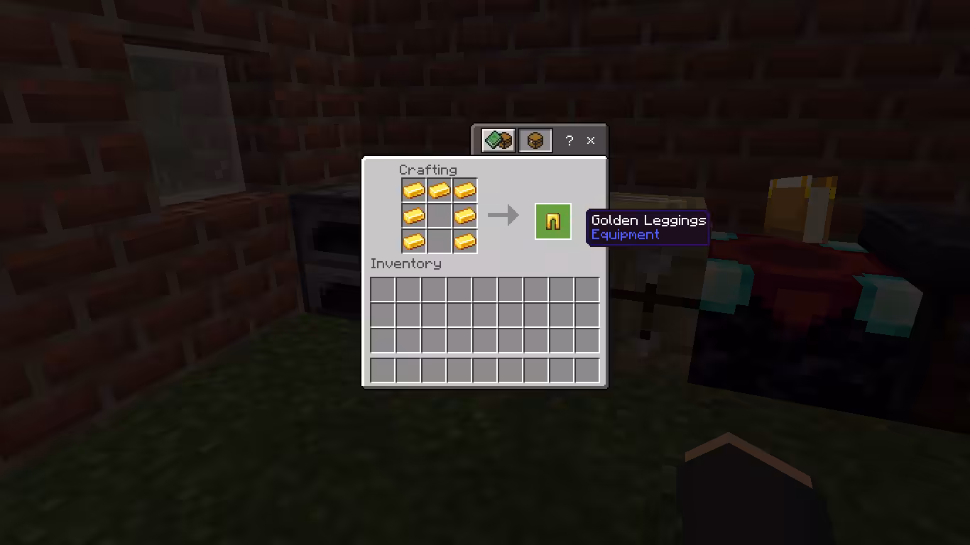 Cara Membuat Golden Leggings di Minecraft 4 Cara Membuat Golden Leggings di Minecraft