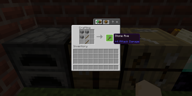 How to make a stone axe in minecraft