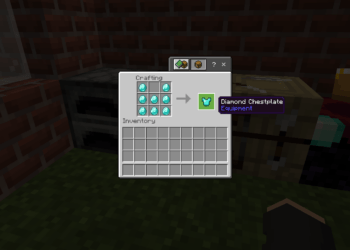 Cara membuat diamond chestplate di minecraft