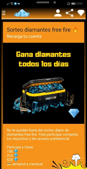 Diamantes free fire