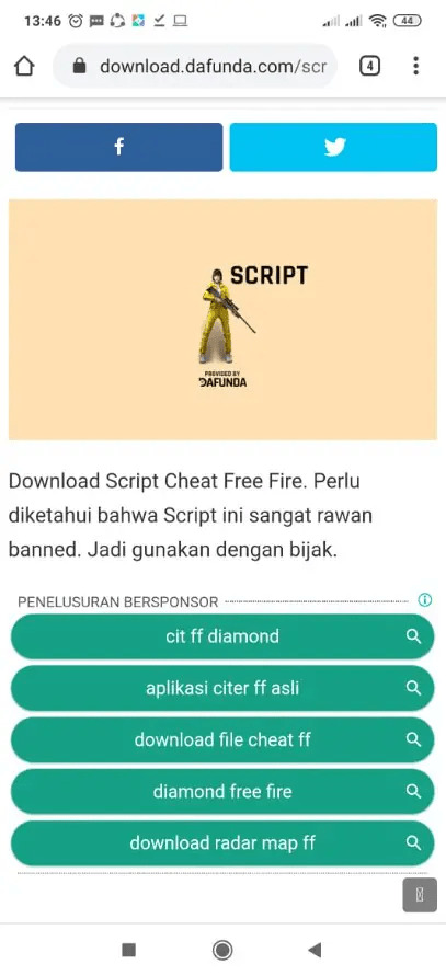 Download Script Hack Akun FF 2023