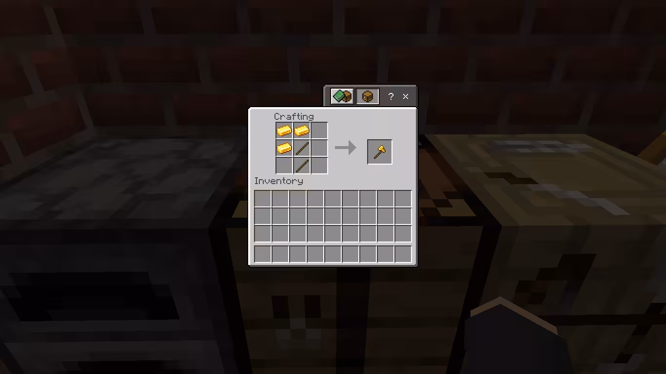 Cara Membuat Golden Axe di Minecraft