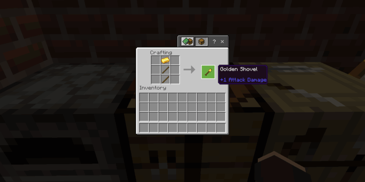 How to make a golden shovel in minecraft