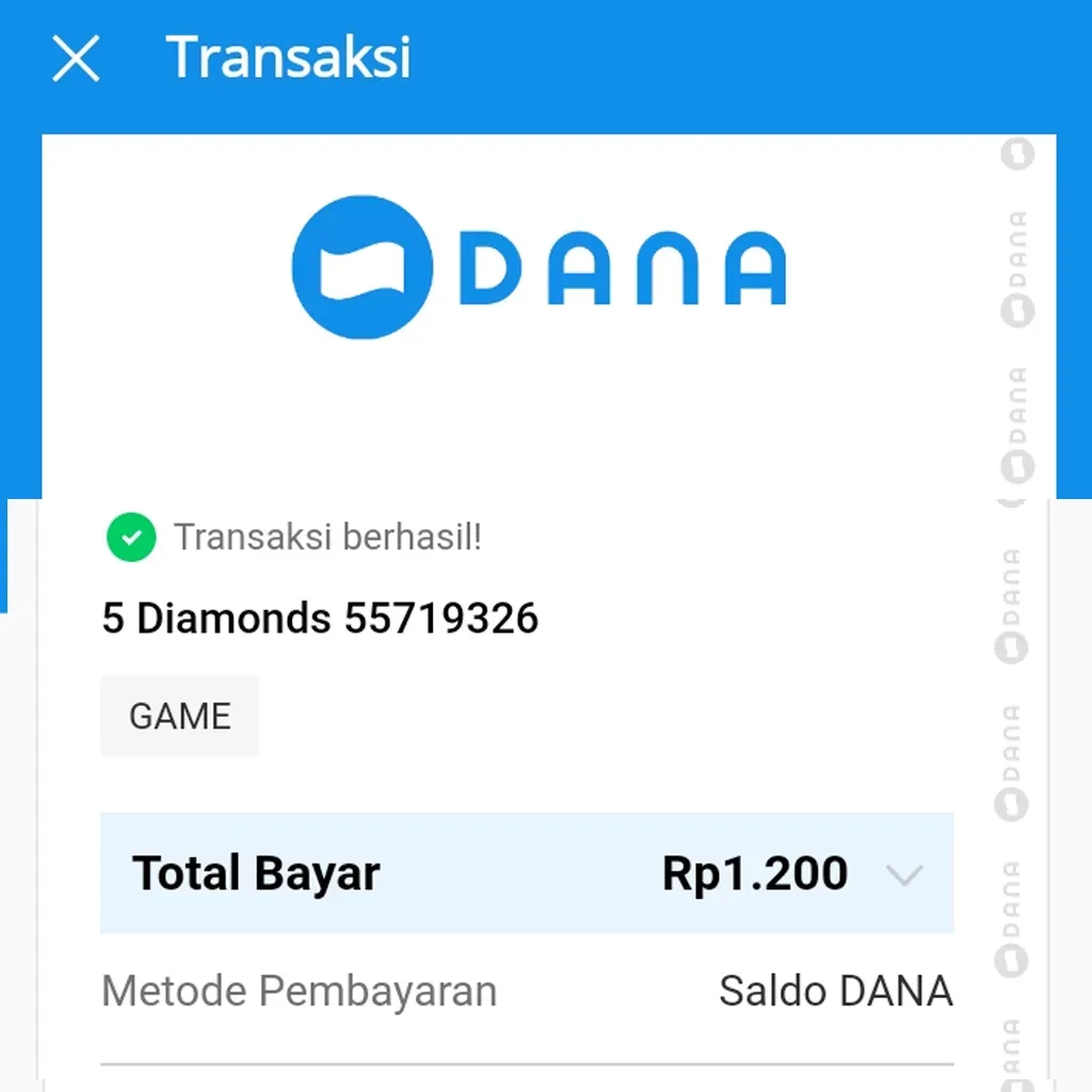 Cara top up diamond ff di dana