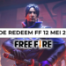 Kode redeem ff 12 mei 2023