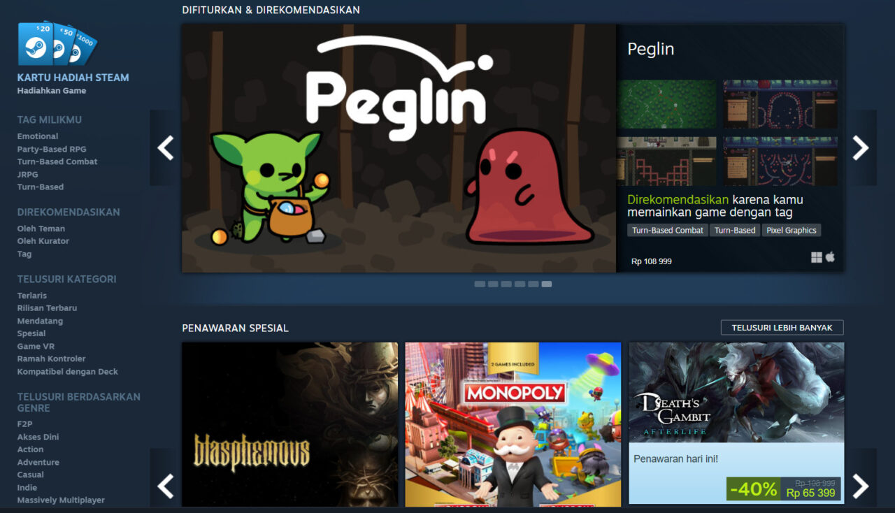 Steam Dapat Dukungan Bahasa Indonesia