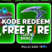 Kode redeem ff 1 oktober 2023