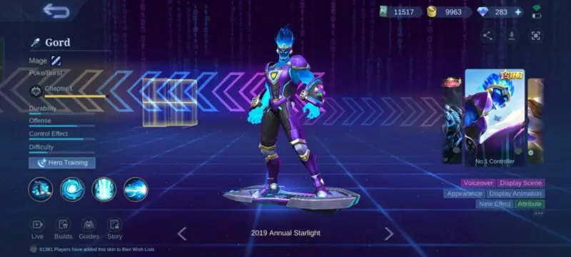 Skin annual starlight