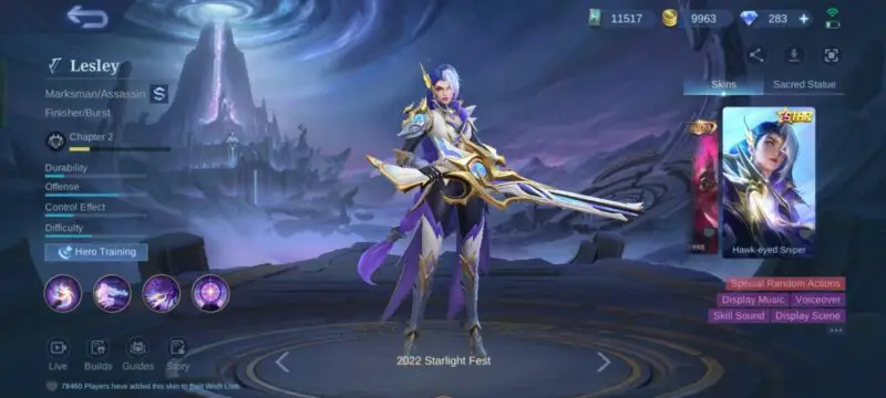 Skin annual starlight