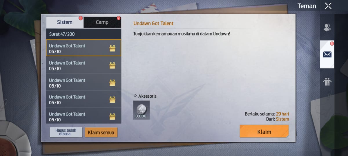 Kode Redeem Undawan Oktober 2023, Buruan klaim dan Dapatkan Hadiah Menarik
