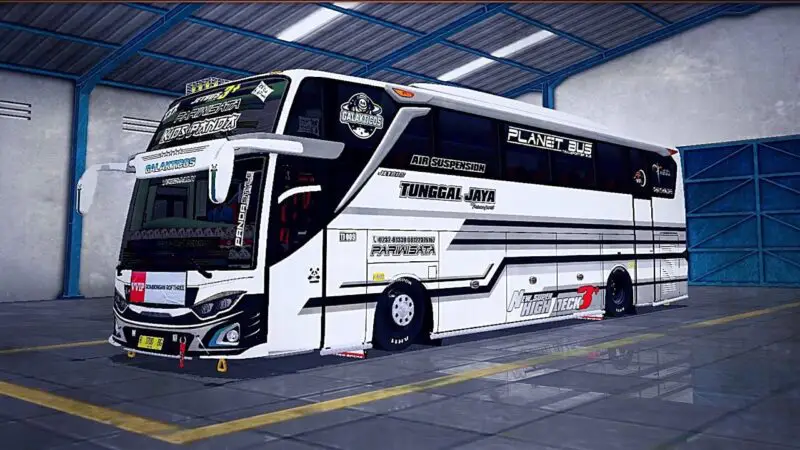 Download mod bussid tunggal jaya panda full strobo terbaru 2024