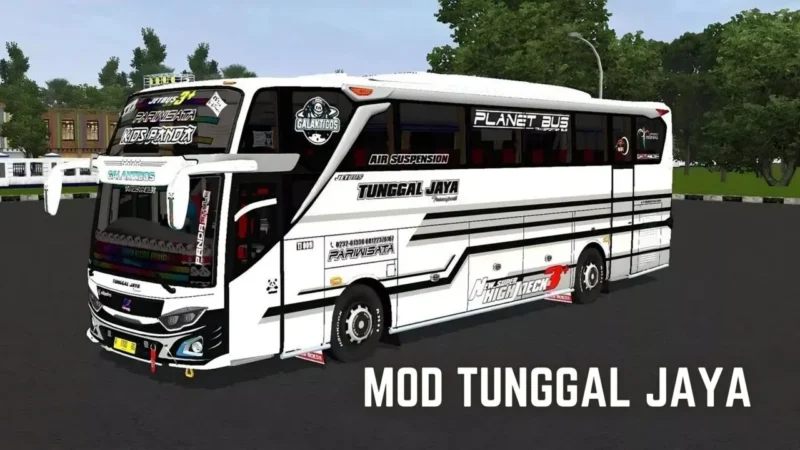 Download Mod Bussid Tunggal Jaya Panda Full Strobo Terbaru 2024! Gamedaim