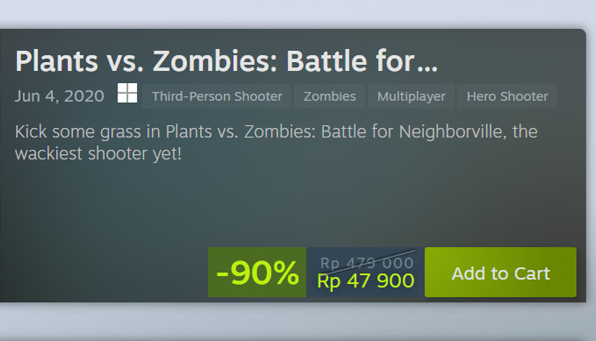 Franchise Plants VS Zombie Diskon Besar-besaran di Steam, Buruan Beli!