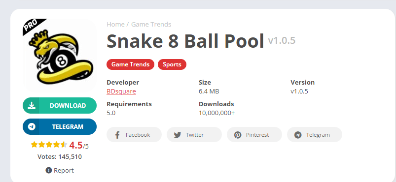 Snake 8 Ball Pool Mod Apk Garis Panjang Versi Terbaru 2024 Download