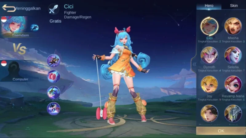 Cici Akan Menjadi Hero Ke 123 Mobile Legends