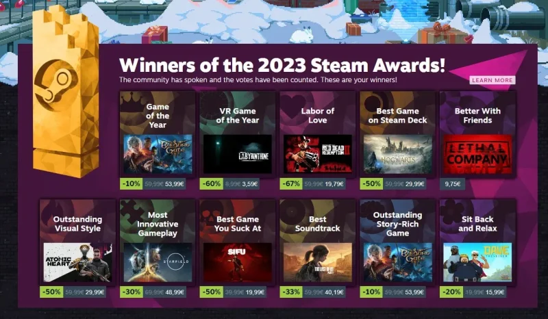 Daftar Pemenang The Steam Awards 2023 Baldur's Gate 3 Sabet Goty!
