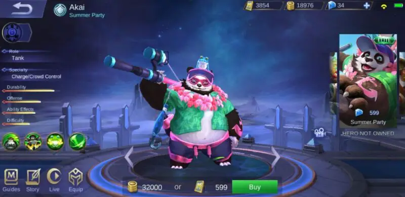 Daftar skin summer mobile legends ml awal sampai sekarang akai summer party