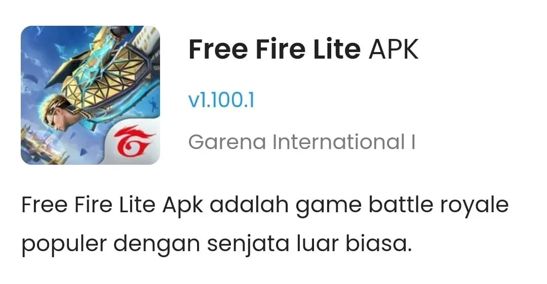 Free Fire Lite Apk V1.100.1 Terbaru 2024