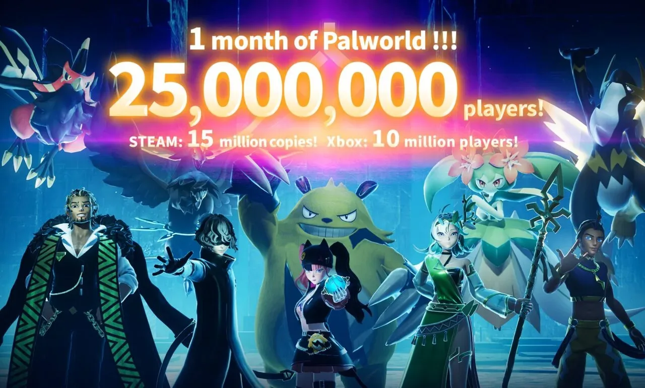 Penjualan palworld tembus 15 juta kopi di steam