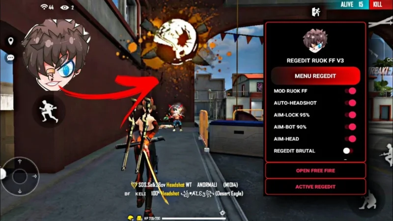 Ruok ff auto headshot v3 terbaru 2024