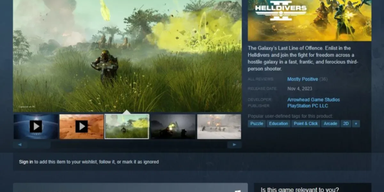 2 indie steam games disguised as helldivers 2 to scam players