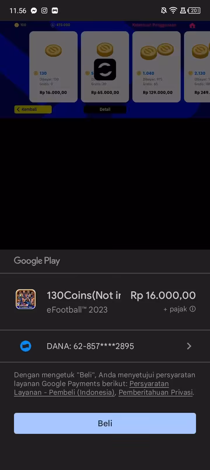 Cara Top Up Koin Efootball 2024 