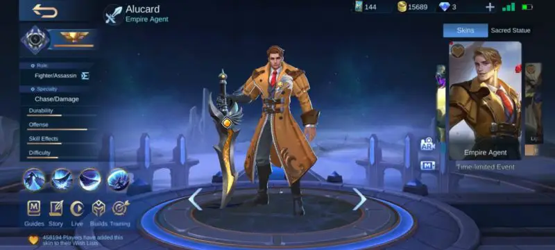 10 skin alucard terbaik mobile legends terbaru 2025 9 Empire agent