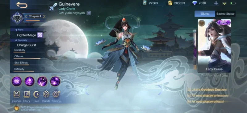 10 Skin Guinevere Terbaik Mobile Legends 7 Lady Crane