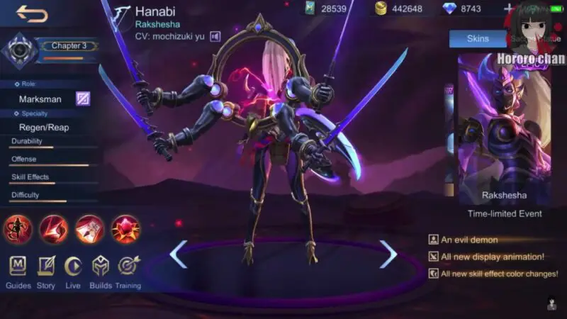 Skin hanabi