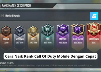 Cara naik rank call of duty mobile dengan cepat