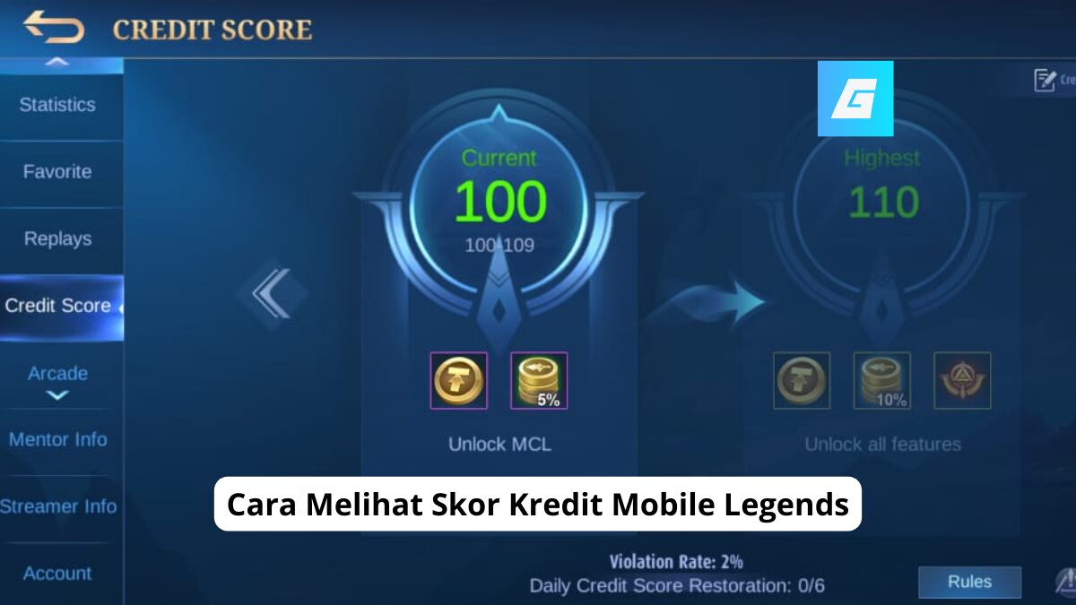 Cara Melihat Skor Kredit Mobile Legends