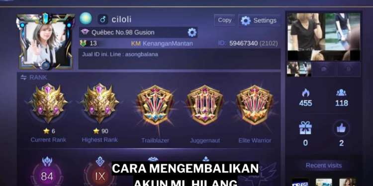 Cara mengembalikan akun ml yang hilang gamedaim