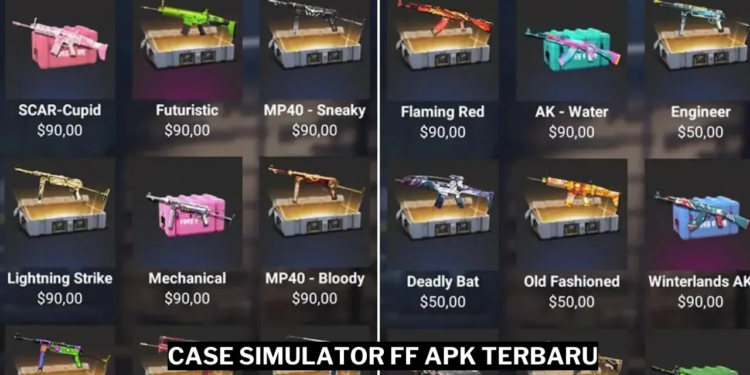 Case simulator ff apk terbaru 2024, dapatkan skin gratis = gamedaim