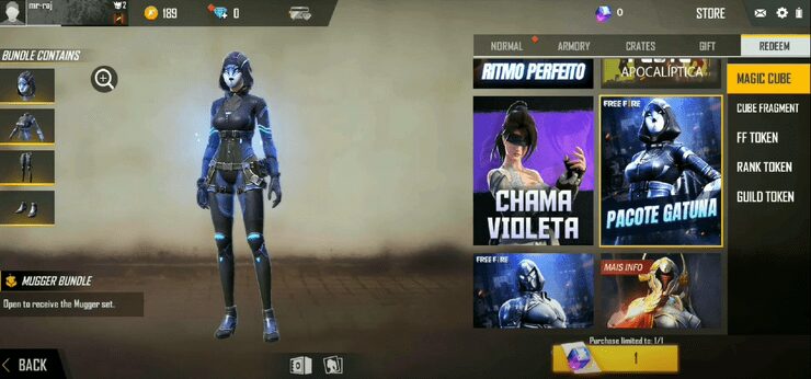 Daftar skin diamond royale free fire ff mugger