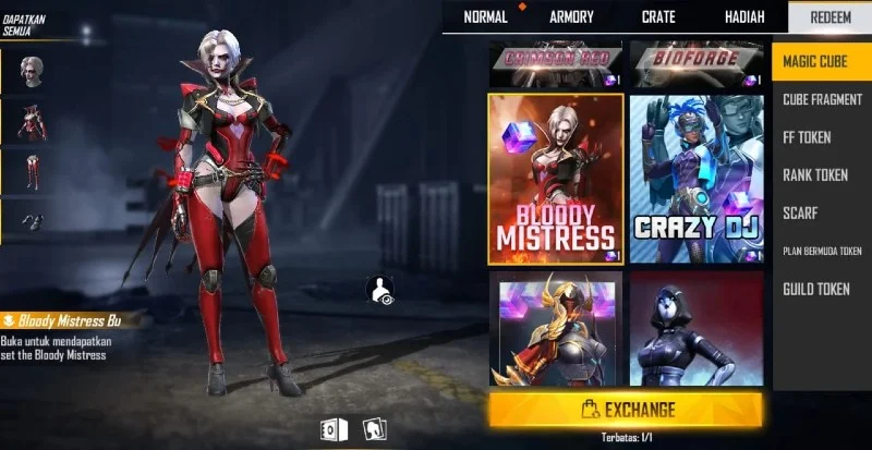 Daftar skin diamond royale free fire ff vampire