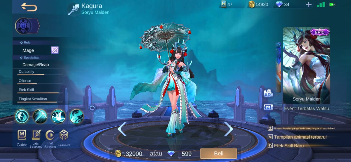 9 Skin Kagura Mobile Legends (ML) 3 Skin Kagura 1