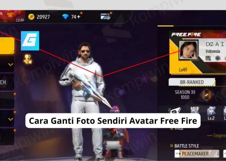 Cara ganti foto sendiri avatar free fire