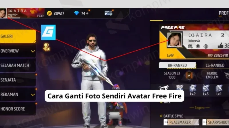 Cara Ganti Foto Sendiri Avatar Free Fire