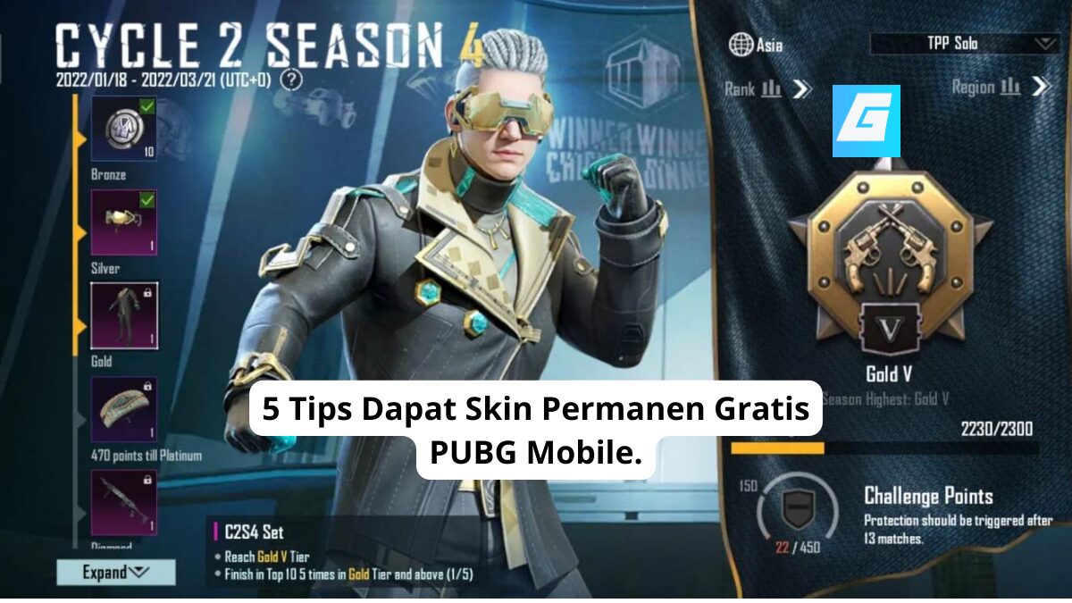 5 Tips Dapat Skin Permanen Gratis PUBG Mobile.