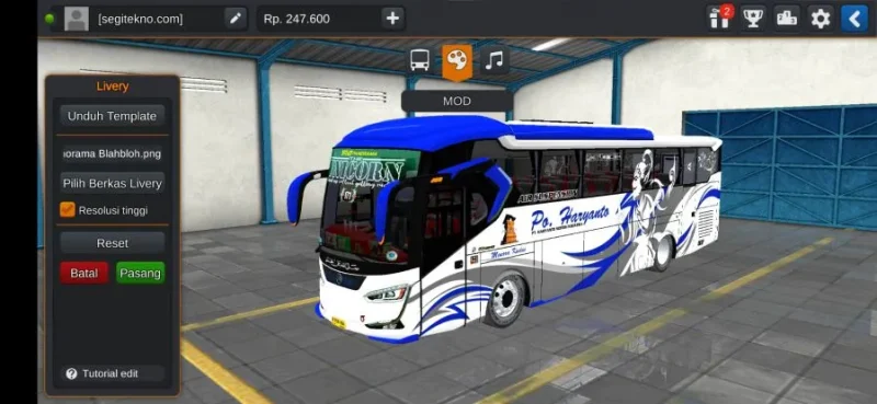 50 Mod Bussid Po Haryanto Hd Full Anim Strobo