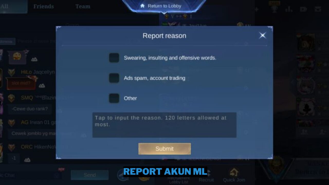 Cara Report Akun ML dengan Mudah