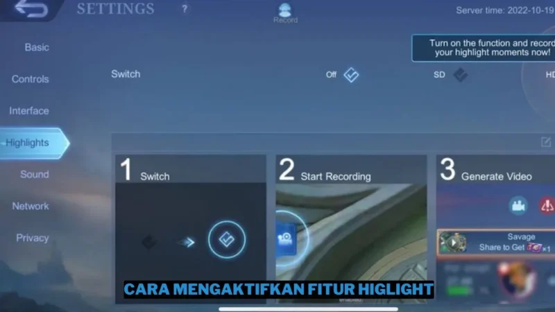 Cara Mengaktifkan Highlight Mobile Legends (ml) Gamedaim